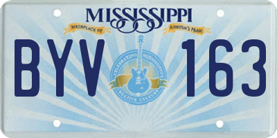 MS license plate BYV163