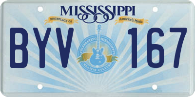 MS license plate BYV167