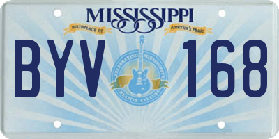MS license plate BYV168