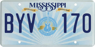 MS license plate BYV170
