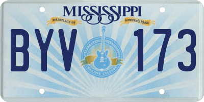 MS license plate BYV173