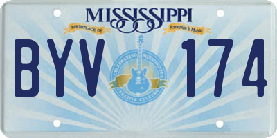 MS license plate BYV174