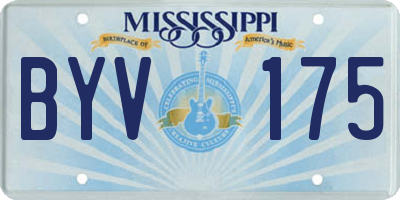 MS license plate BYV175