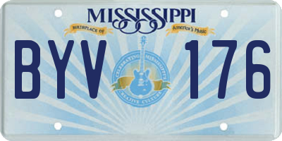 MS license plate BYV176