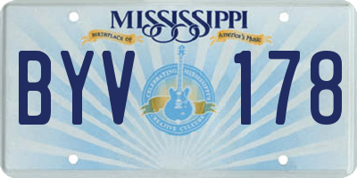 MS license plate BYV178