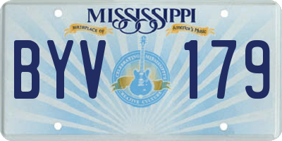 MS license plate BYV179