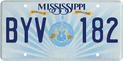 MS license plate BYV182