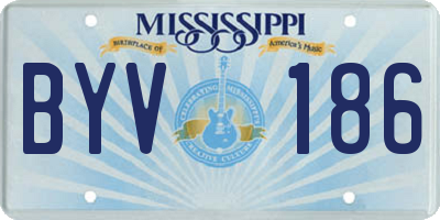 MS license plate BYV186