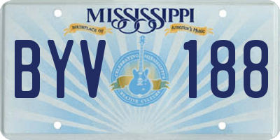 MS license plate BYV188