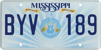 MS license plate BYV189