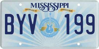 MS license plate BYV199