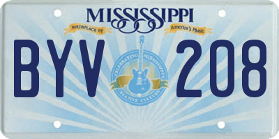 MS license plate BYV208
