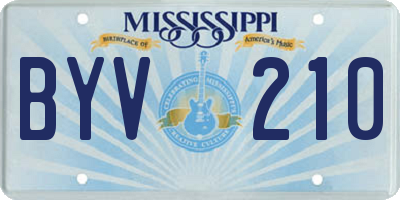 MS license plate BYV210