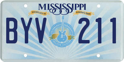 MS license plate BYV211