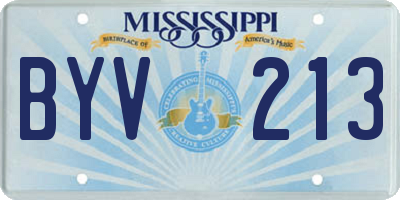 MS license plate BYV213