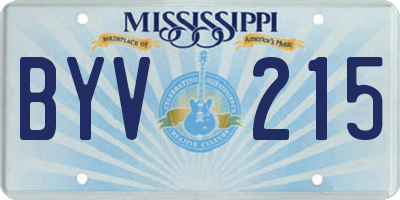 MS license plate BYV215
