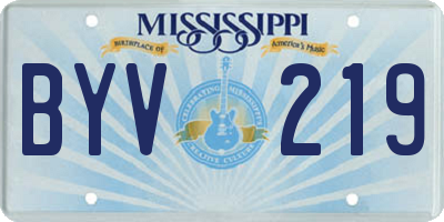 MS license plate BYV219