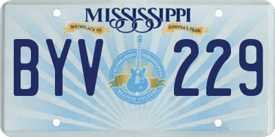 MS license plate BYV229