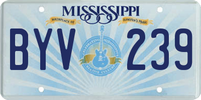 MS license plate BYV239