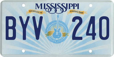 MS license plate BYV240