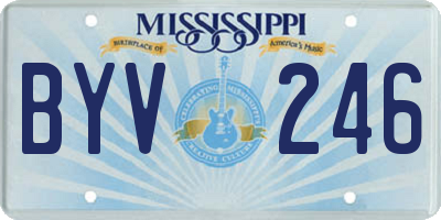 MS license plate BYV246