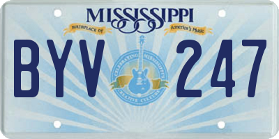 MS license plate BYV247