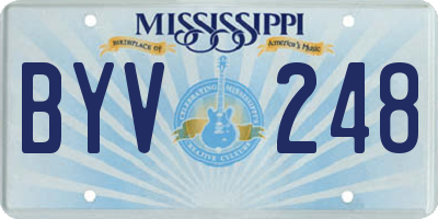 MS license plate BYV248