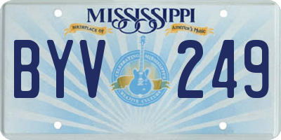 MS license plate BYV249