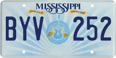 MS license plate BYV252