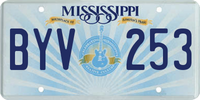 MS license plate BYV253