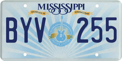 MS license plate BYV255