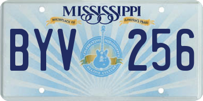MS license plate BYV256