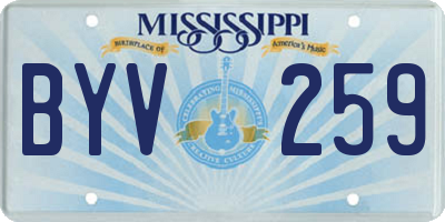 MS license plate BYV259