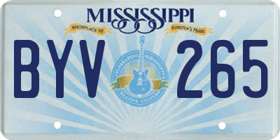 MS license plate BYV265