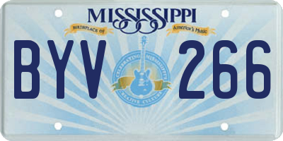MS license plate BYV266