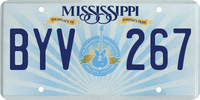 MS license plate BYV267