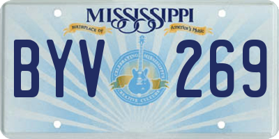 MS license plate BYV269