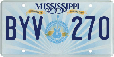 MS license plate BYV270