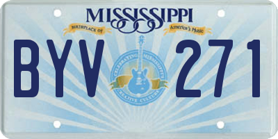 MS license plate BYV271