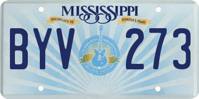 MS license plate BYV273