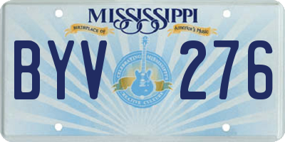 MS license plate BYV276