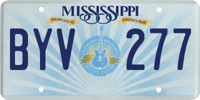 MS license plate BYV277