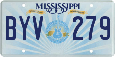 MS license plate BYV279