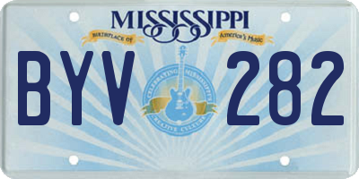 MS license plate BYV282