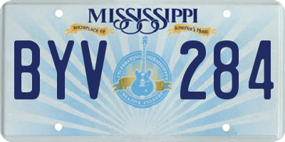 MS license plate BYV284