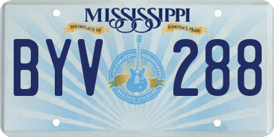 MS license plate BYV288