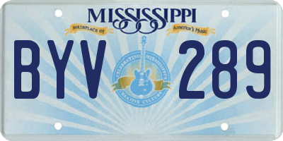 MS license plate BYV289