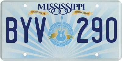 MS license plate BYV290
