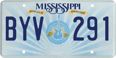 MS license plate BYV291