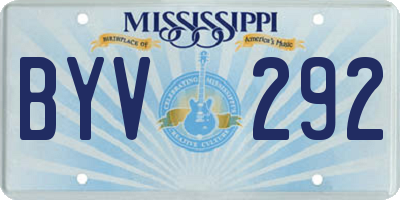 MS license plate BYV292